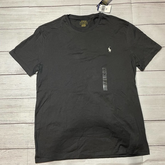 RALPH LAUREN POLO Other - NWT POLO Ralph Lauren Mens Short Sleeve T Shirt Charcoal Grey/White Horse Size M